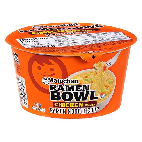 Maruchan Bowl Chicken, Microwaveable Ramen Soup Mix, 3.31 Oz, 6 Count - Chicken