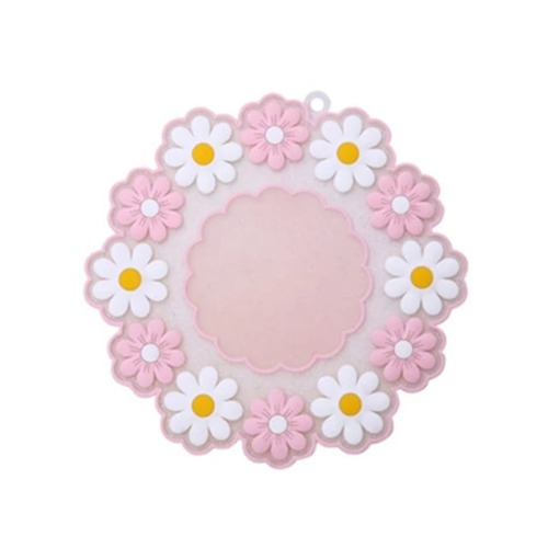 Kawaii Pastel Daisy Mug Placemat Coaster - Pink / 20 CM / CHINA