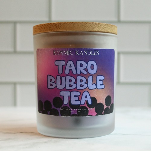 Taro Bubble Tea - 6oz Ceramic w/ Bamboo Lid