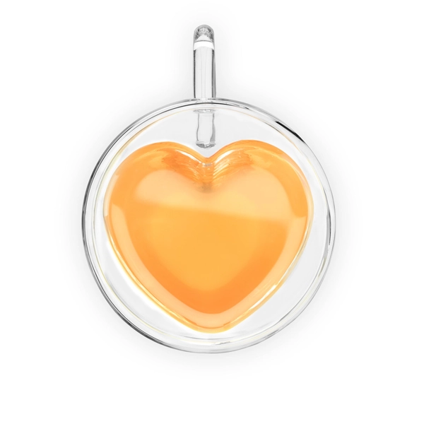 Double-Wall Glass Heart Mug