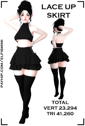 Lace up skirt