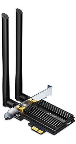 TP-Link WiFi 6 AX3000 PCIe WiFi Card for PC with Heat Sink (Archer TX50E), Bluetooth 5.0, 802.11AX Dual Band Wireless Adapter with MU-MIMO, Ultra-Low Latency, Supports Windows 11, 10 (64bit) Only - AX3000