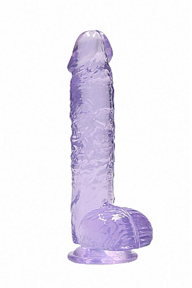 Shots Toys - Real Rock - 7-inch Crystal Clear Dildo - Assorted | Purple