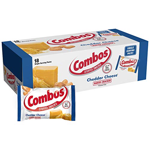COMBOS Cheddar Cheese Cracker Baked Snacks 1.7 Ounce (Pack of 18) - Cheddar Cheese