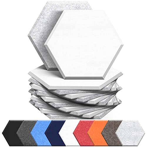 Hexagon Acoustic Panels - Grey White
