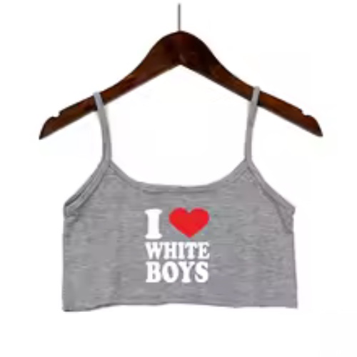 I heart White Boys Tank - Gray
