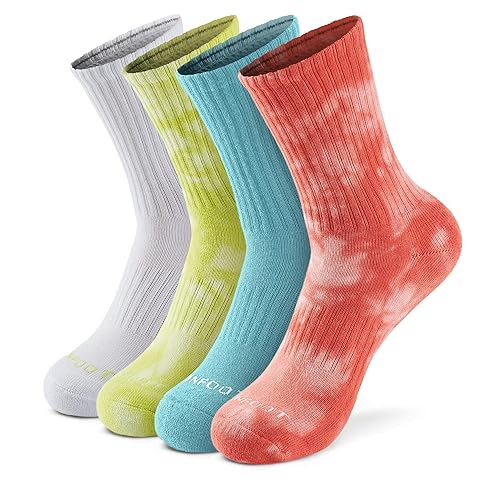 MONFOOT Women's and Men's 4-8 Pairs Athletic Cushion Crew Socks