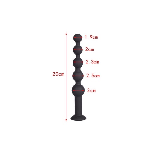 Soul Snatch | Toys: "Knotty Kitsune" Fox Tail Anal Beads Plug - [Black S + 5 Tail]