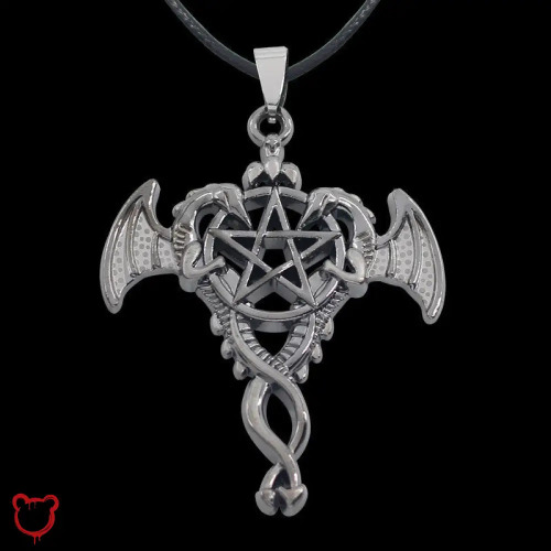 "Dragon Pentagram Pendant Necklace"