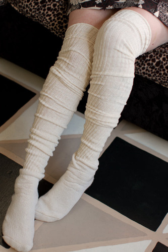 Ribbed M Stockings | Sweet Cream