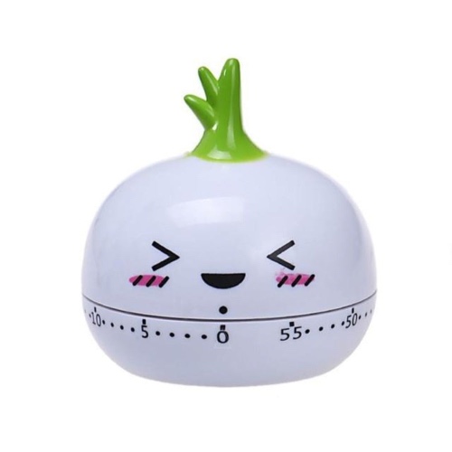 Kitchen Cooking Timer with 60 Minutes Timer in Cartoon Style - White