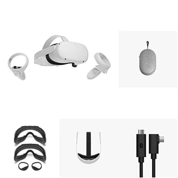 Oculus Quest 2 - VR Headset - 256 GB + Carrying Case + 5M Cable + Elite Strap + Fitpack