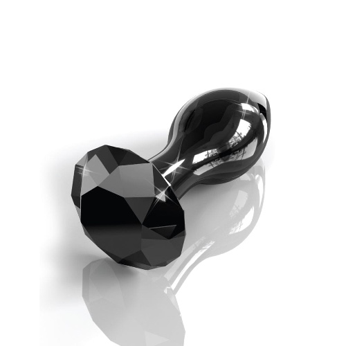 Icicles No 78 Glass Butt Plug - Black