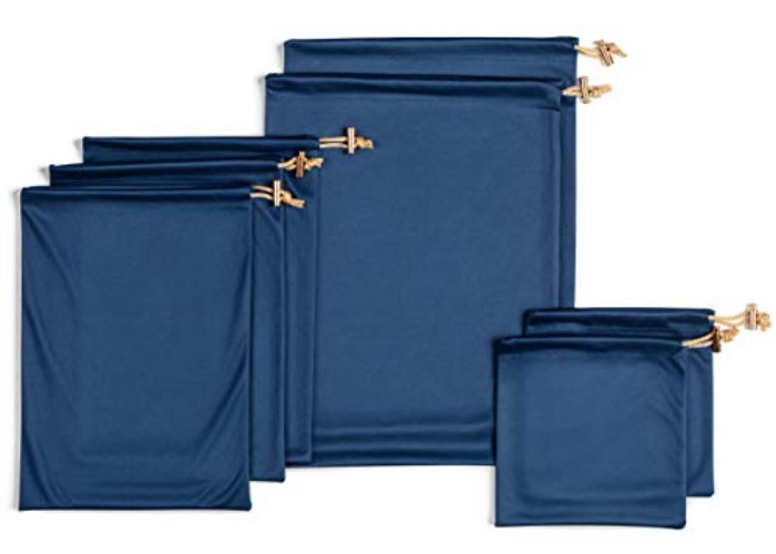  Microfiber Drawstring Storage Bags (3 size set) - 3 size set