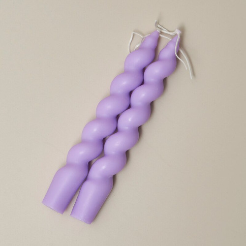 Scented Spiral Candles (2pk) - Lilac