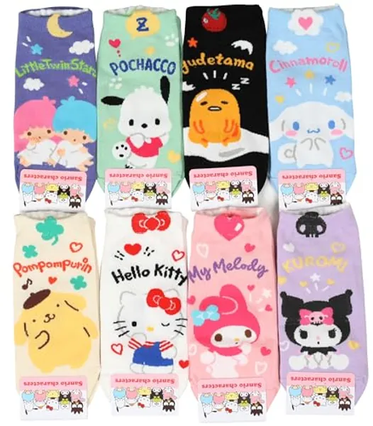 CUSTOMONACO Womens Sanrio Characters Cartoon Novelty Socks