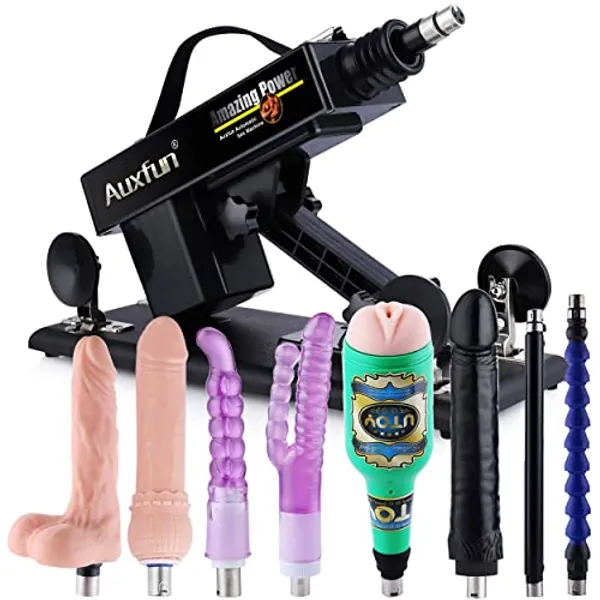 Sex Machine Love Machine Thrusting Dildo Machine for Women and Men 3XLR Connector Sex Machine with Masturbator for Hands-Free Play