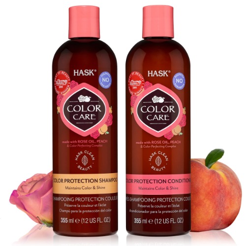HASK COLOR CARE Shampoo + Conditioner Set for Colored Hair, Vegan, Color Safe, Gluten-Free, Sulfate-Free, Paraben-Free, Cruelty-Free - 1 Shampoo and 1 Conditioner - Color Care