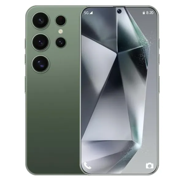 Livinyteb Unlocked Phone S24 Ultra Android Phone 8-core 8GB+256GB Cell Phone 7 inch HD Screen Mobile Phone 108MP+48MP Camera 6800 mAh Extra Large Battery 5G Dual SIM (Titanium Green)