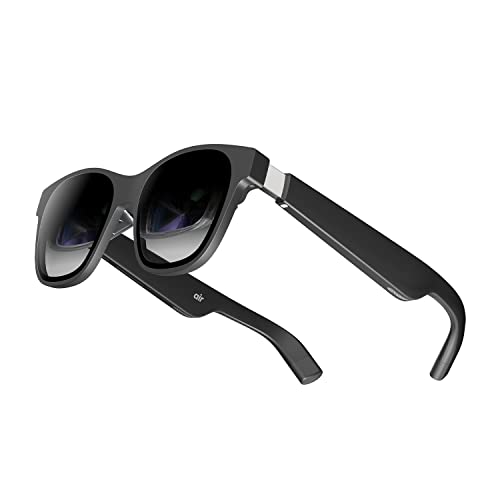 XREAL Air AR Smart Glasses, Formerly Nreal with Massive 201" Micro-OLED Virtual Theater, Augmented Reality Glasses, Watch, Stream, and Game on PC/Android/iOS–Consoles Cloud Gaming Compatible