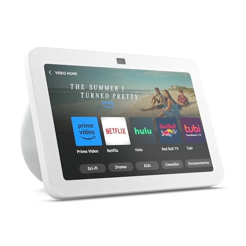 Amazon Echo Show 8 (3rd Gen, 2023 release) | With Spatial Audio, Smart Home Hub, and Alexa | Glacier White - Glacier White - Device only