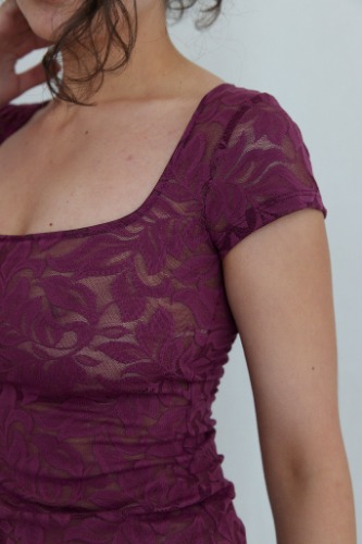 Grape Rosas Cap Sleeve | XL