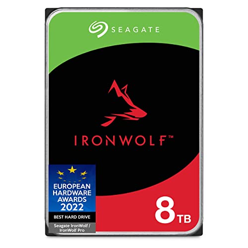 Seagate IronWolf 8TB NAS Internal Hard Drive HDD – 3.5 Inch SATA 6Gb/s 7200 RPM 256MB Cache for RAID Network Attached Storage – Frustration Free Packaging (ST8000VNZ04/N004) - HDD - 8TB