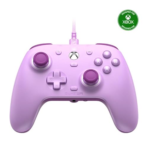 GameSir G7 SE Wired Controller for Xbox Series X|S, Xbox One & Windows 10/11, Plug and Play Gaming Gamepad with Hall Effect Joysticks/Hall Trigger, 3.5mm Audio Jack (Purple) - Purple