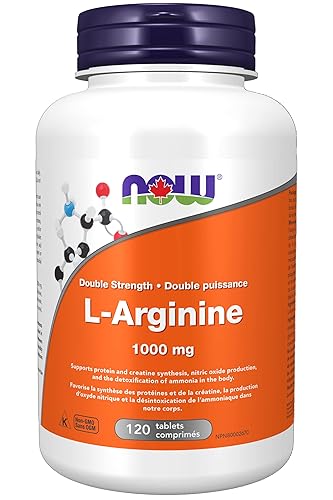 NOW Supplements L-Arginine 1000mg Tablets, 120 Count - L-Arginine Tablets