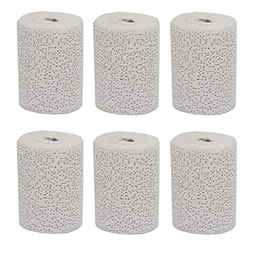 Plaster Cloth Gauze Bandages Rolls for Art Project, Belly Cast, Mask Making, Sculptures, Body Casts, Craft Projects, Scenery Construction - Each Roll 4 inch x 15 feet (6 Pack) - White