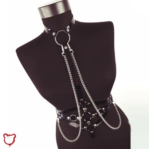 Gothic Chain Harness for Slaves