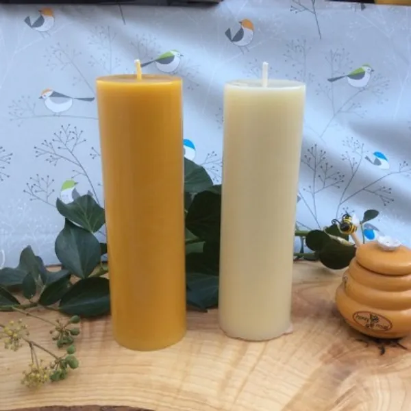 Large Beeswax Pillar Candle Made in Devon With 100% Beeswax | Etsy UK