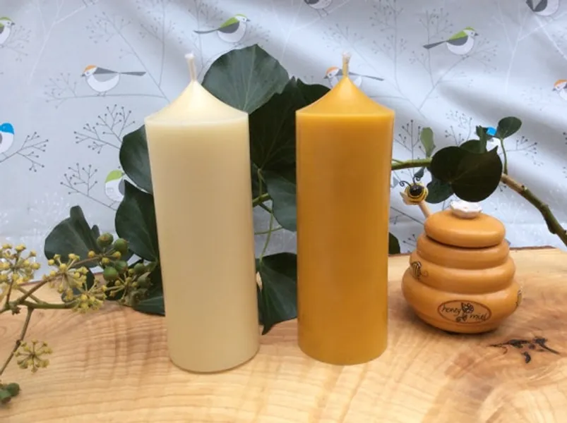 Church Candle Beeswax Table Pillar Made With 100% Beeswax in | Etsy UK