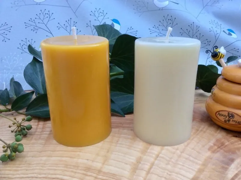 Beeswax Chunky Pillar Candle Made in Devon With 100% Beeswax | Etsy UK