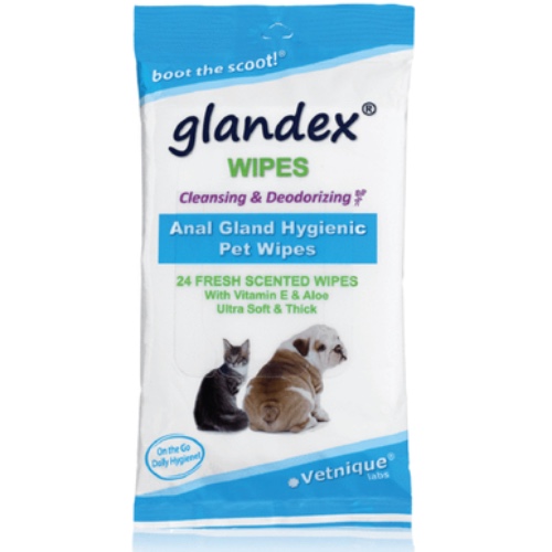Glandex Anal Gland Support Wipes For Dogs & Cats | 75 Pack