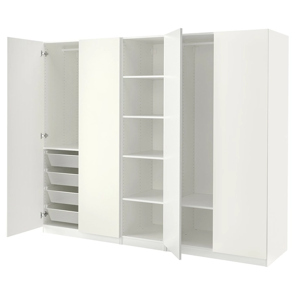 PAX / FORSAND Wardrobe - white/white 250x60x201 cm