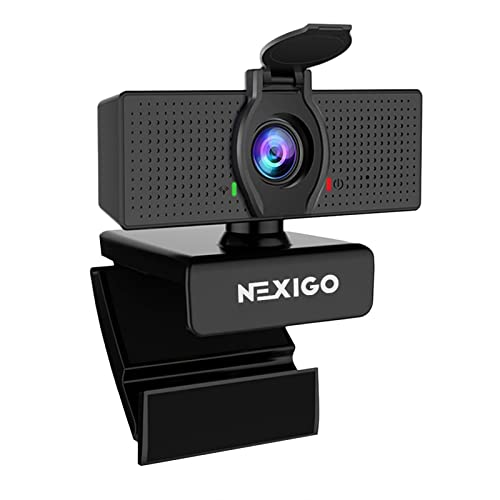 NexiGo N60 1080P Webcam with Microphone, Adjustable FOV, Zoom, Software Control & Privacy Cover, USB HD Computer Web Camera, Plug and Play, for Zoom/Skype/Teams, Conferencing and Video Calling - 1080P Webcam