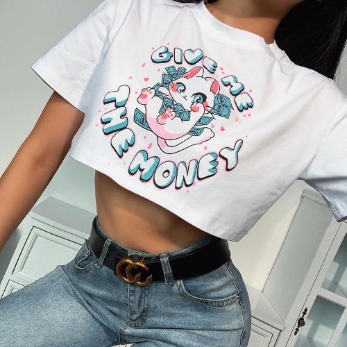 Give Me The Money Crop Top - L