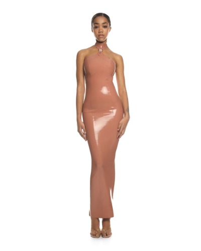 Dress "Lyra" Dark Beige | Gold / M / 175-180