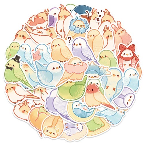 Waterproof Cartoon Egg Laptop Decals Set