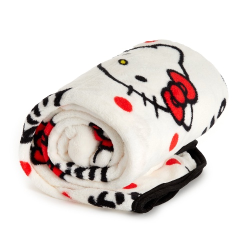Hello Kitty Polka Dot Throw Blanket - White / 62 x 30
