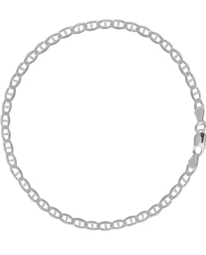 Donatello Gian Solid Sterling Silver Chain Link Anklet - 2 Sizes - 10 Inch