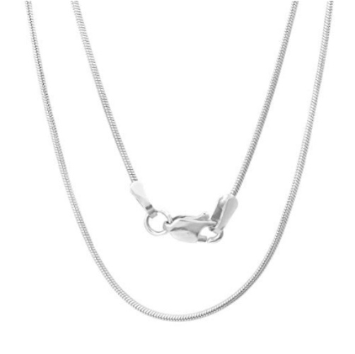 Sterling Silver 1MM Unisex Snake Chain Necklace - 16 inch