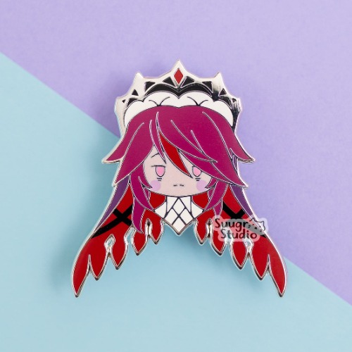 Genshin Impact Rosaria Hard Enamel Pin - [A Grade] / Simple Rubber Back