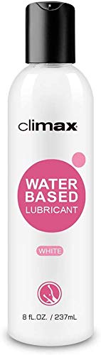 CLIMAX Water Based Cum Lube Unscented White Natural Lubricant - 8 fl.oz - for Women Men Couples Smooth and Slippery Long Lasting