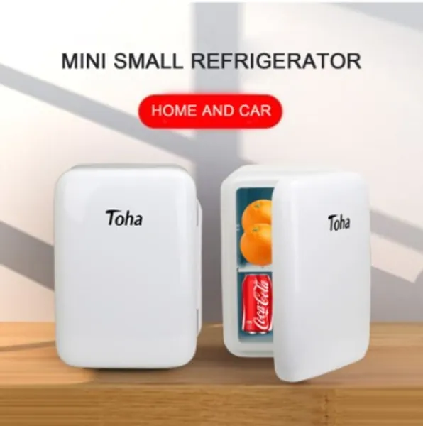 Toha Mini Fridge Refrigerator Mini Ref Household and Car Mini Refrigerator 4L/10L/22L