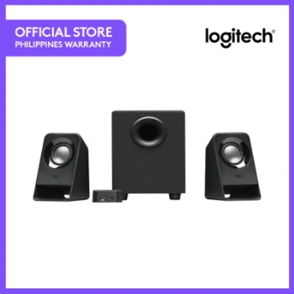 Logitech Z213 Compact PC Multimedia 2.1 Speaker System with Subwoofer,14 W, Control Pad, 3.5mm Audio