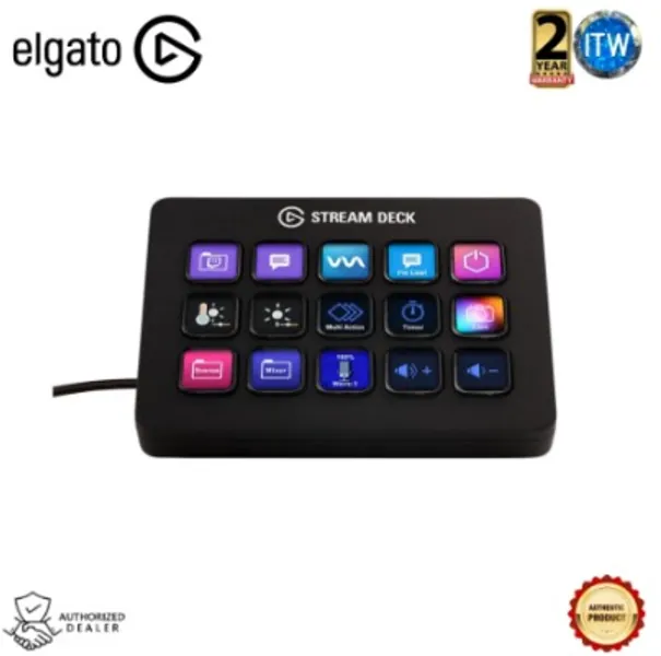 Elgato Stream Deck MK.2 - STREAMLINE EVERYTHING, Control Myriad Apps and Tools (Black)
