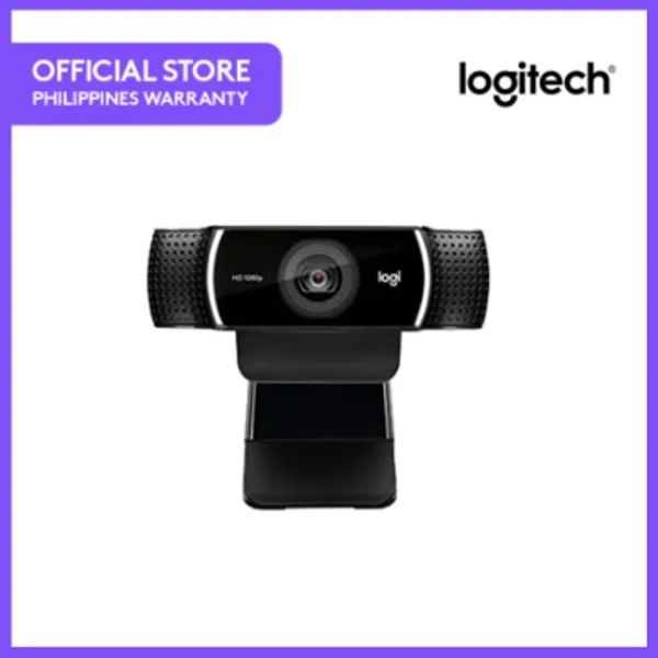 Logitech C922 Pro Stream Webcam, HD 1080p/30fps or HD 720p/60fps Hyperfast Streaming, Stereo Audio
