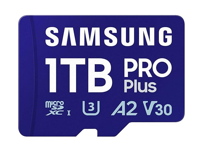SAMSUNG PRO Plus microSD Memory Card + Adapter, 1TB MicroSDXC, Up to 180 MB/s, Full HD & 4K UHD, UHS-I, C10, U3, V30, A2 for Android Phones, Tablets, GoPRO, DJI Drone, MB-MD1T0SA/AM, 2024 - 1TB - PRO Plus (180MB/s) - Card Only